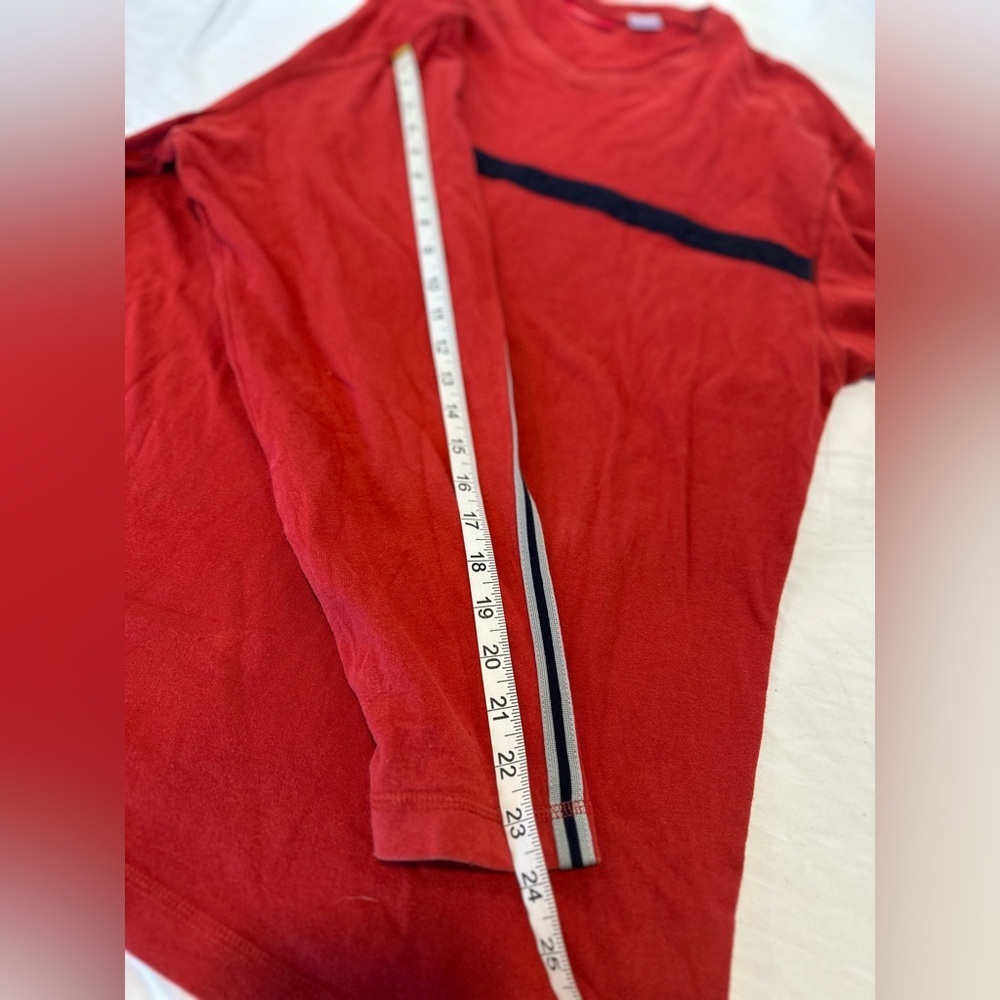 Vintage 90s Unionbay Sz: XL Red Striped Rugby Style Long Sleeve Casual Top. - Picture 5 of 10
